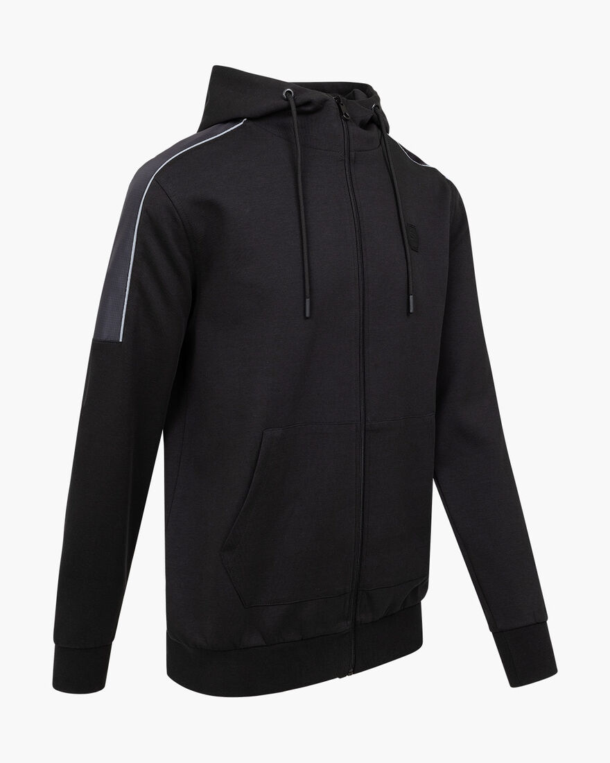Aiden Track Top - 80% Cotton 20 % Polyester, Black, hi-res
