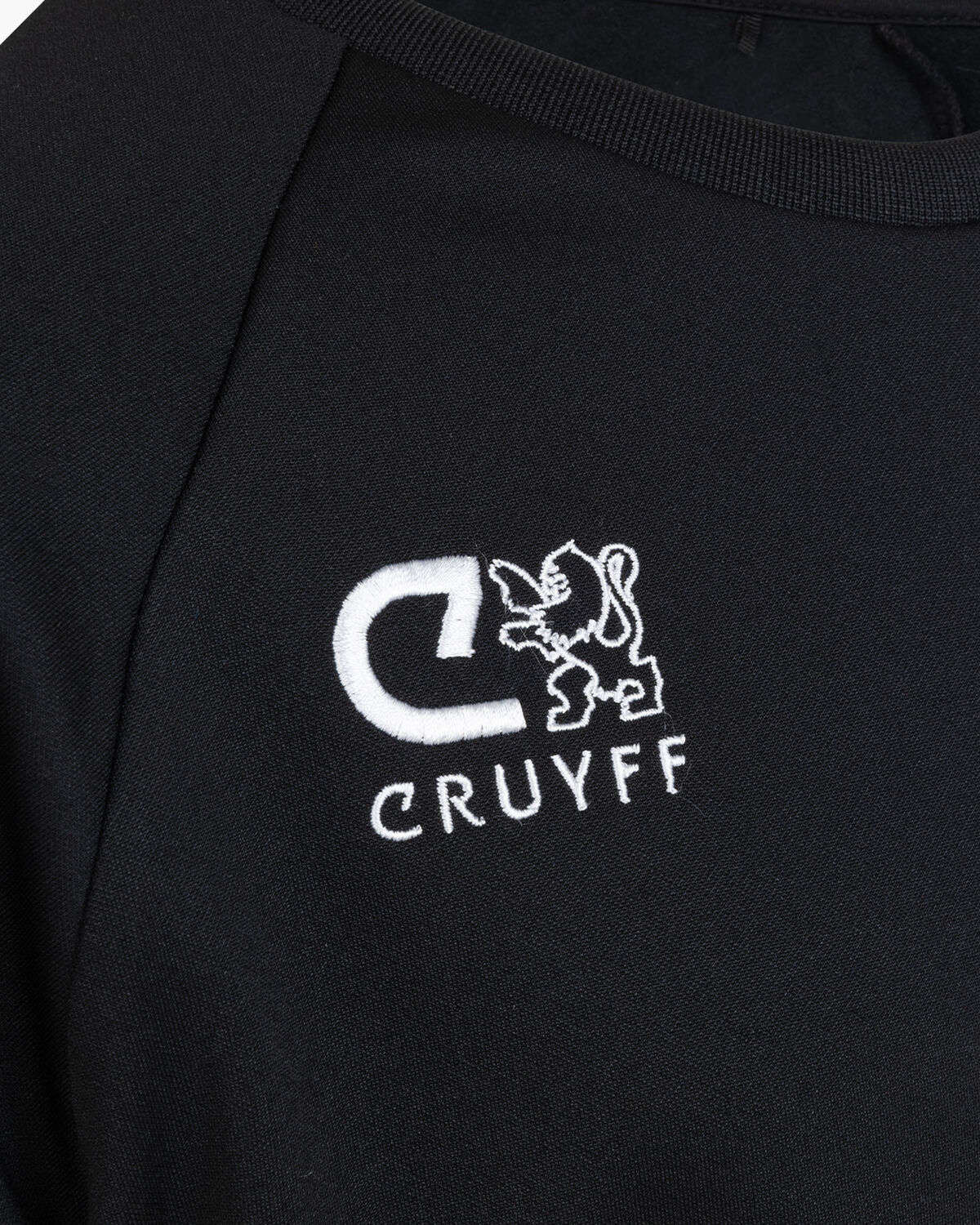 Cruyff Turn Tech Crew Top Junior, Black/White, hi-res