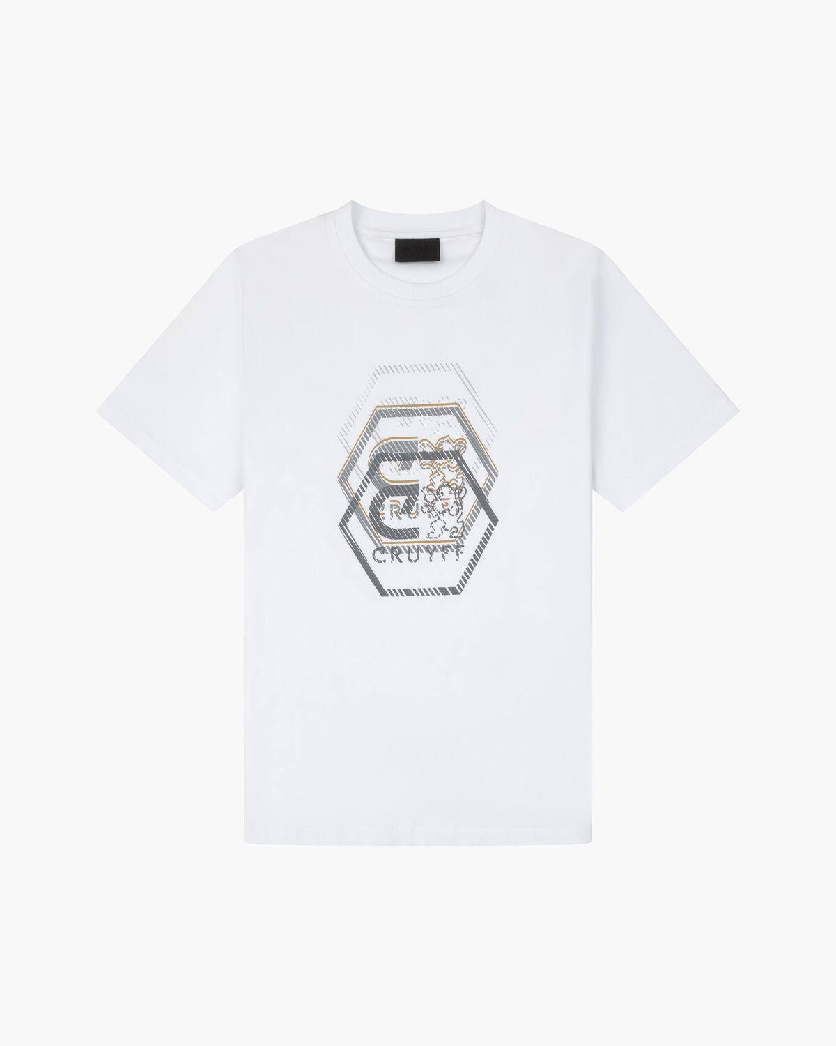 C-Lion Chest Graphic Tee, White/Gold, hi-res
