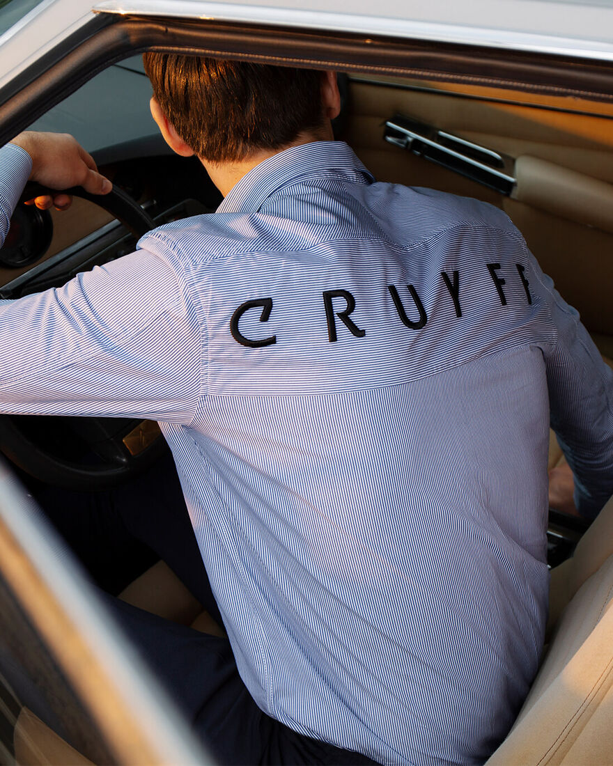 Aragon King Stripe Shirt, Blue/White, hi-res