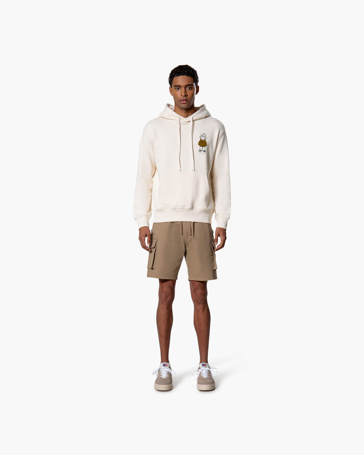 Cruyff Avatar Hoodie, White/Orange, hi-res