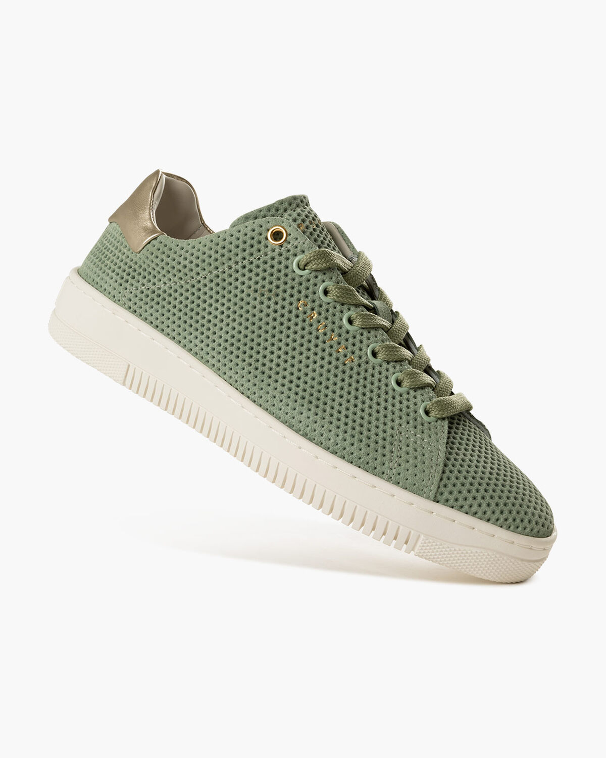 Joan - Debossed Suede/Metallic Leather, Green, hi-res