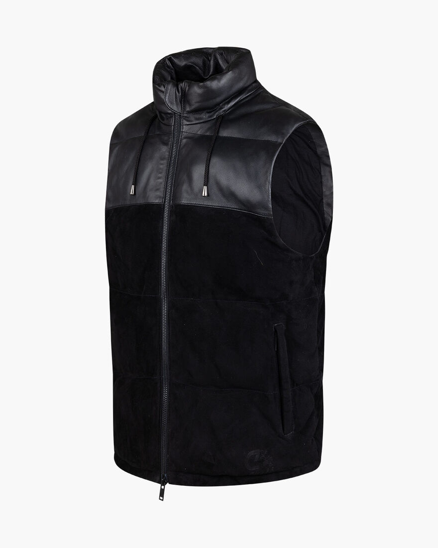 Toretta Bodywarmer - Suede / Nappa, Black, hi-res