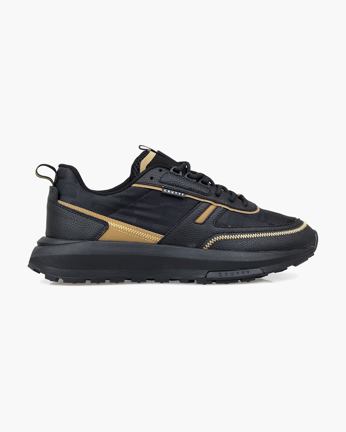 Cruyff trainers black and gold top