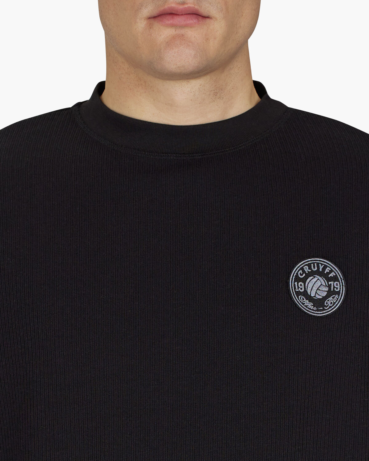 Retro Badge Jumper, Black, hi-res