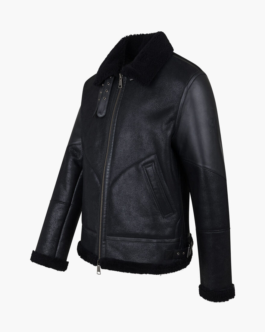 Juan Shearling, Black/Black, hi-res
