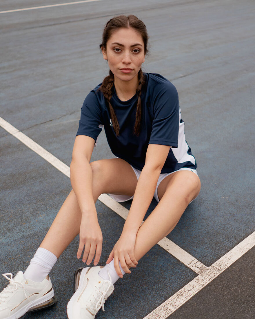 Cruyff Tech Turn Shirt Senior, Navy/White, hi-res