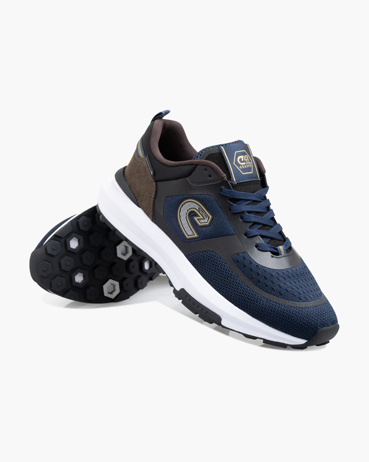 Fuzeknit, Navy/Brown, hi-res