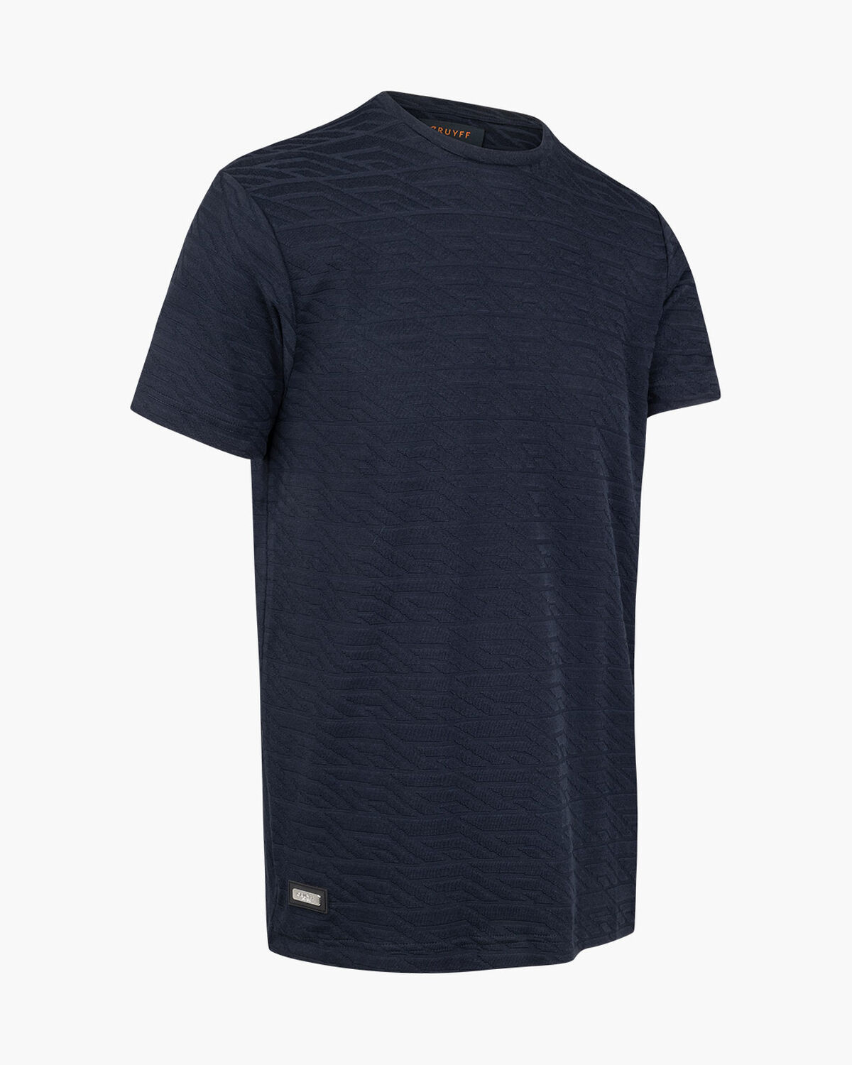 Casco Jacquard Tee  - Cotton, Navy, hi-res