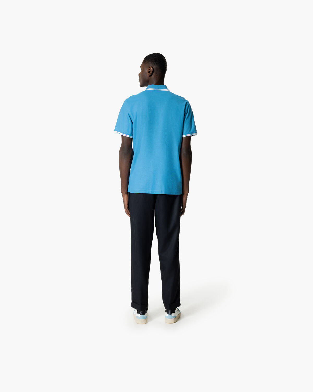 Luxury Piquet Polo, Blue, hi-res