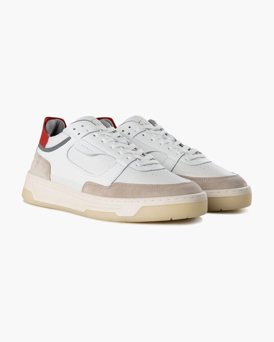 Nemes Mid - Soft Nappa/Suede, White/Red, hi-res