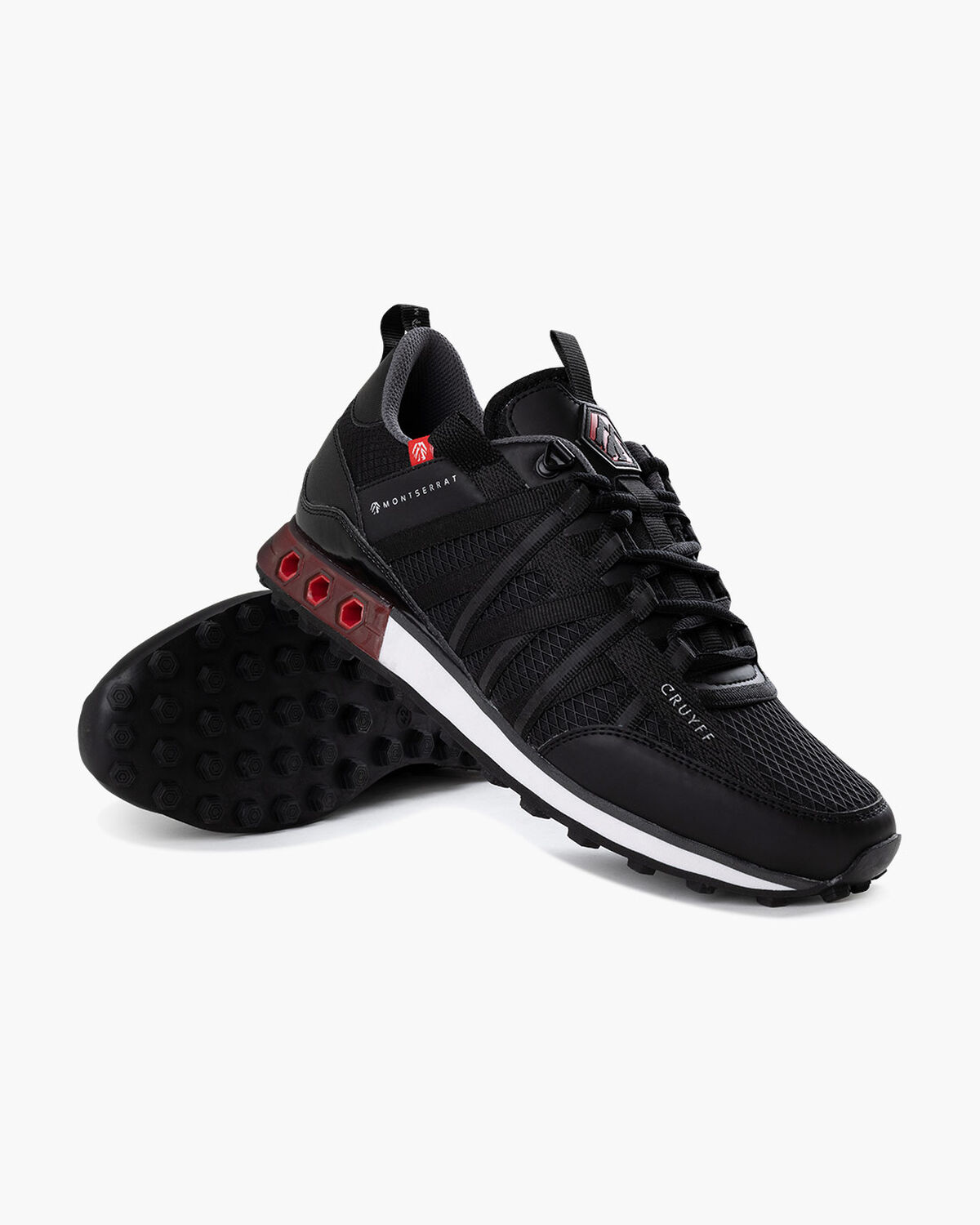 Fearia \\ Montserrat - Rubber Mesh/Matt, Black/Red, hi-res