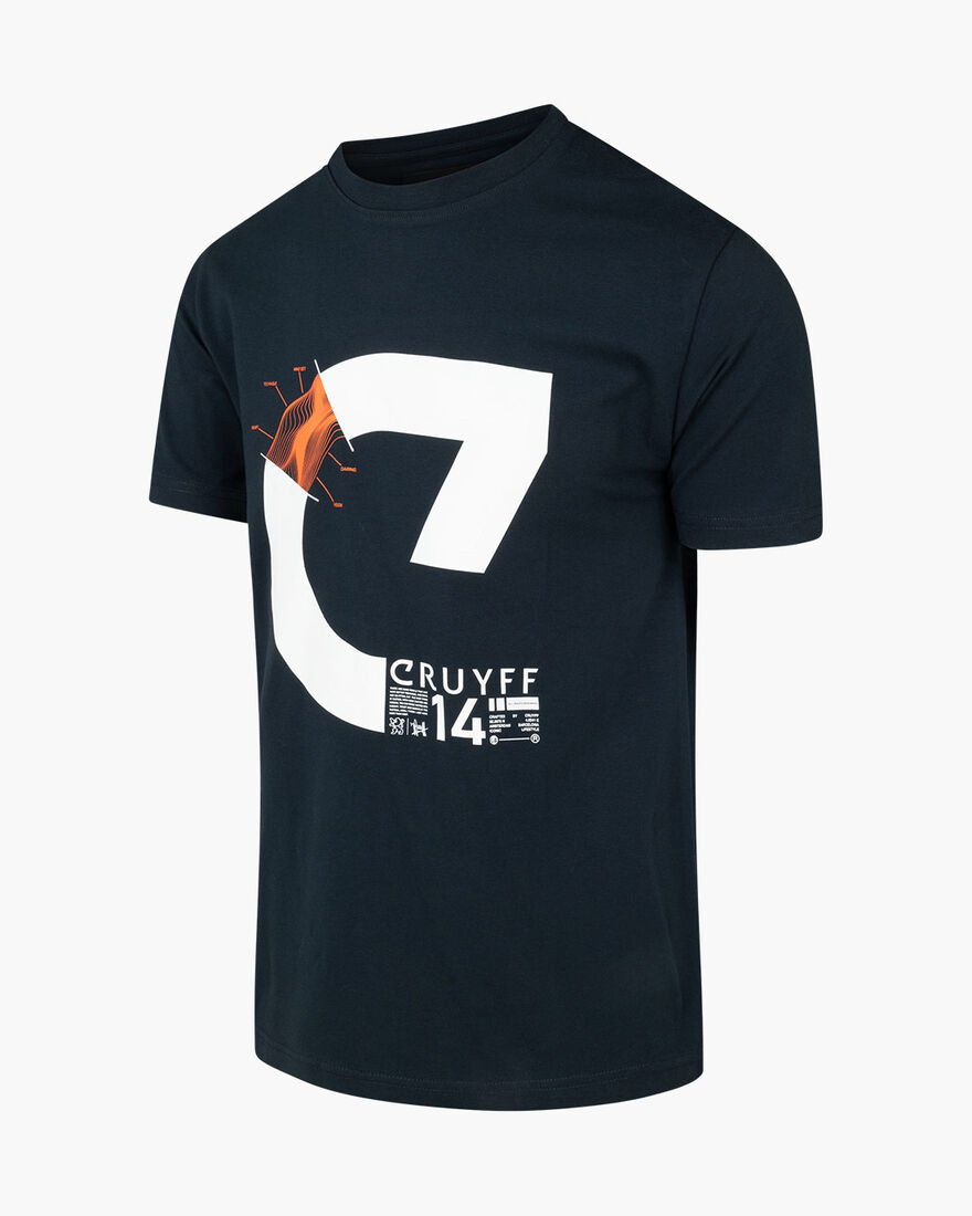 Alan SS Tee - 95% Cotton 5% Elastane, Blue Nights, hi-res