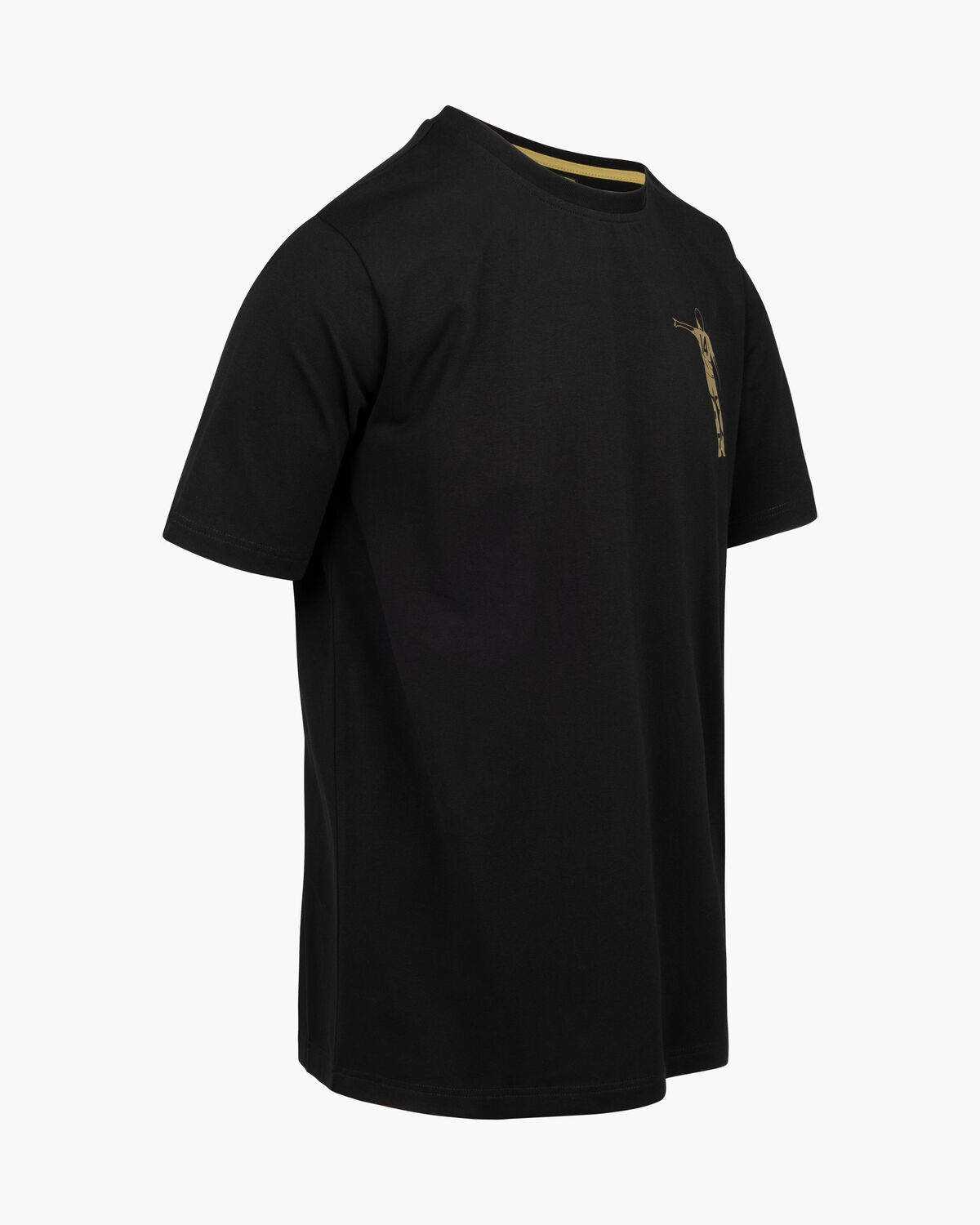 Dos Rayas Print Tee, Black/Gold, hi-res