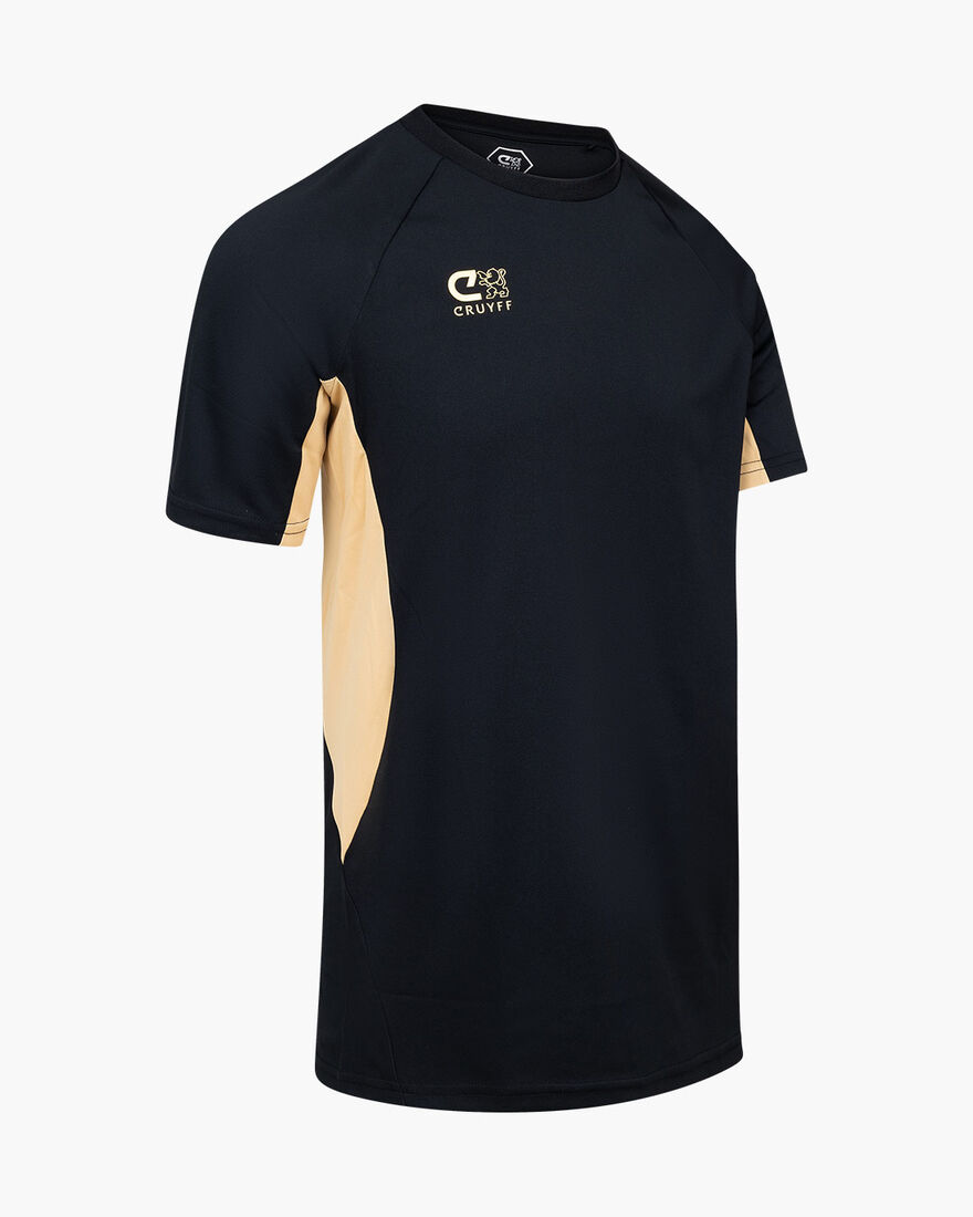 Cruyff Tech Turn Shirt Senior, Black/Gold, hi-res