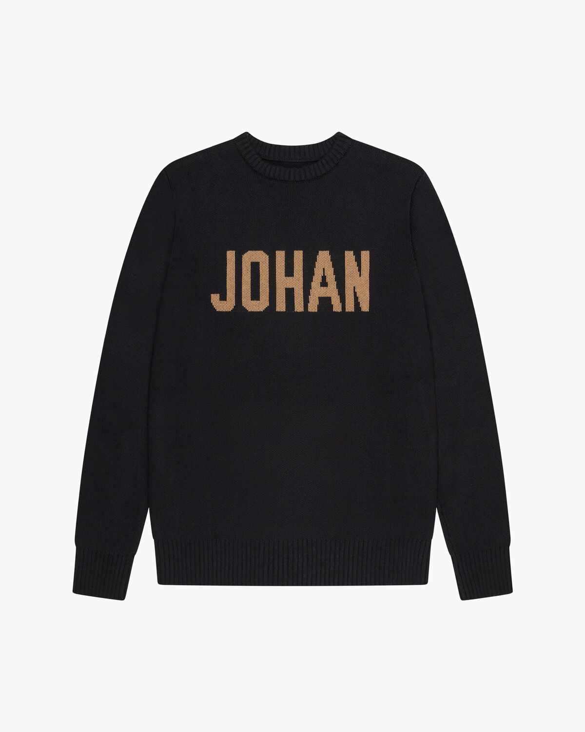 Johan Knit Crewneck, Black, hi-res