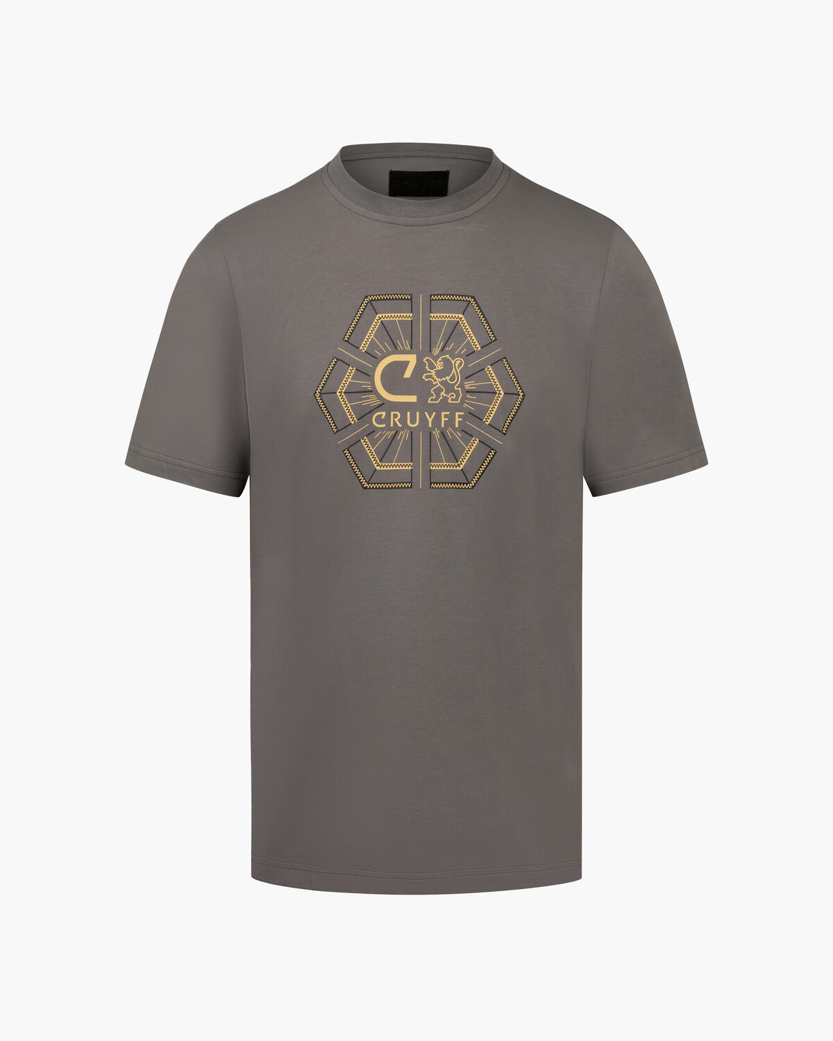 C-Lion Geo Tee, Grey/Gold, hi-res