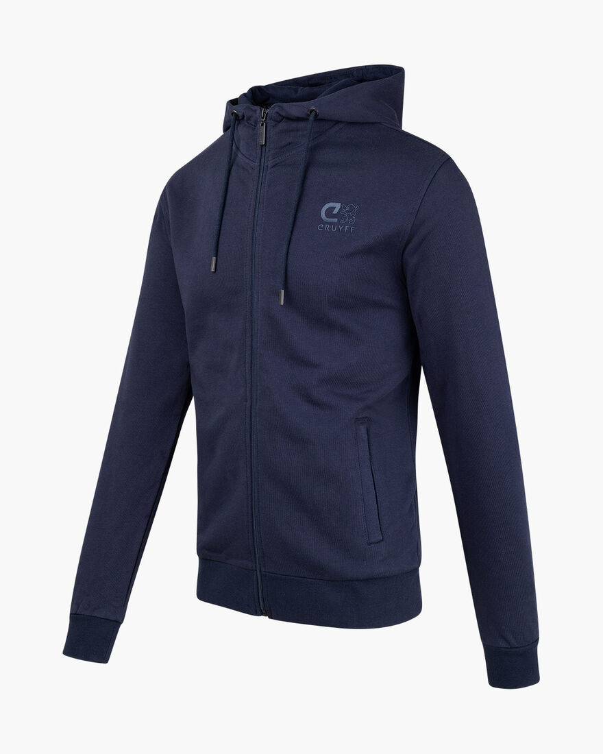 Hernandez Zip Thru Hood, Navy, hi-res
