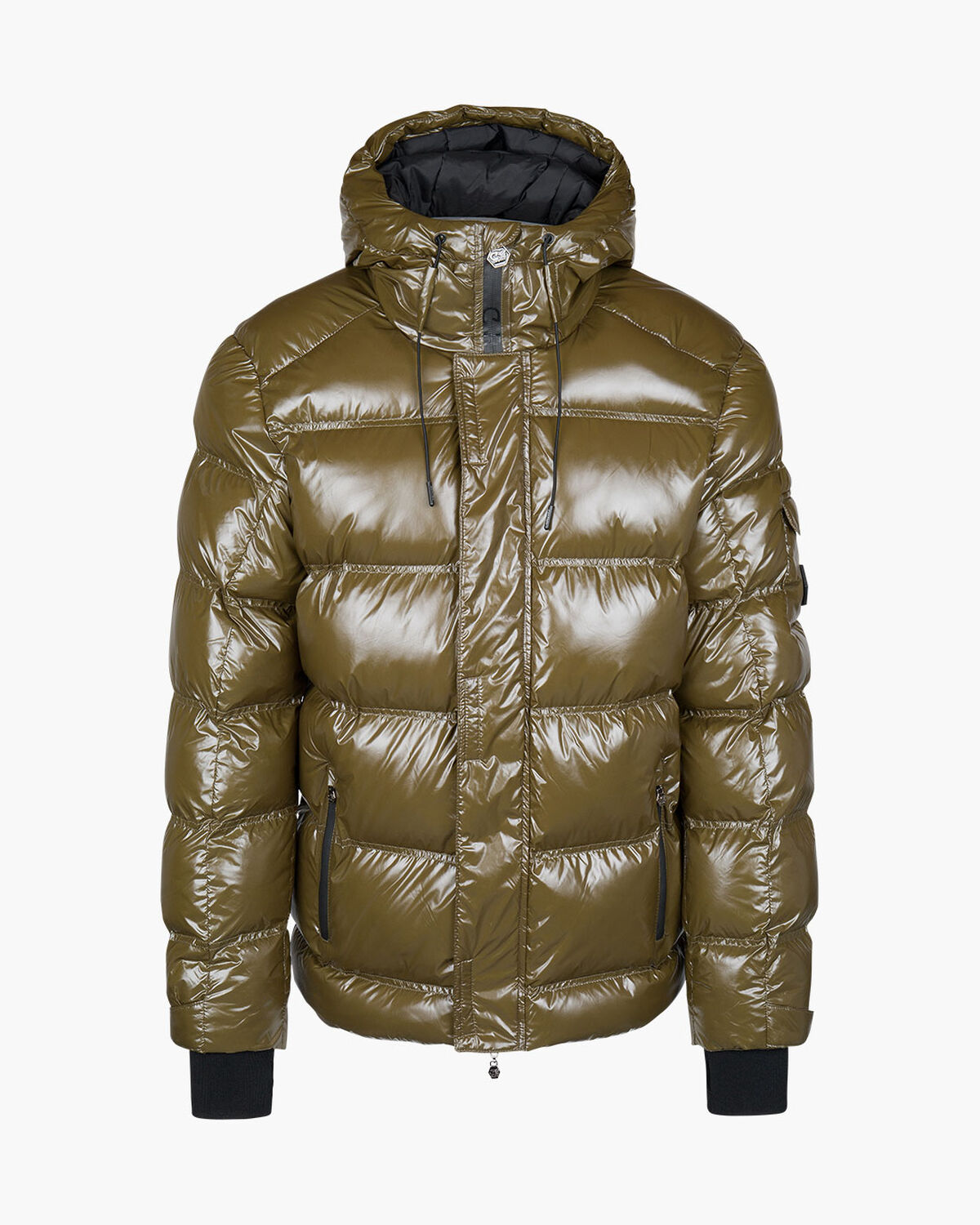 Trentini Puffer Jacket - Militairy Olive - 100% Po, Army green, hi-res