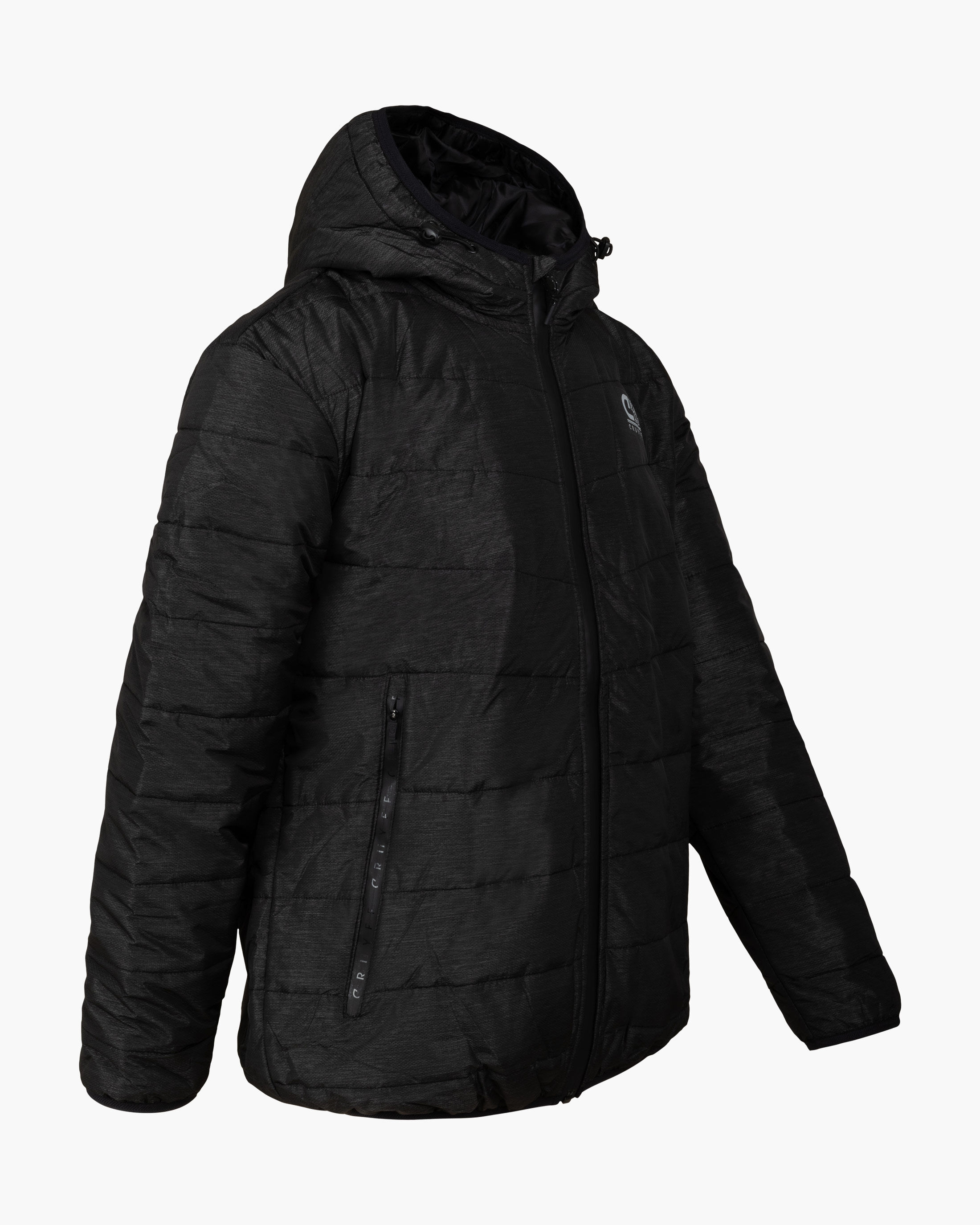 Mens black quilted coat clearance
