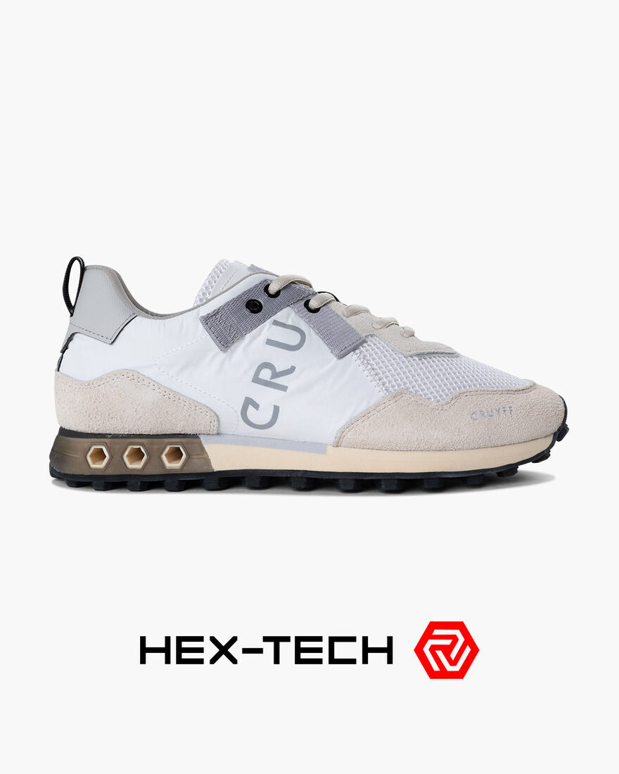 Superbia Hex - Crepe Nylon/Hairy Suede, White, hi-res