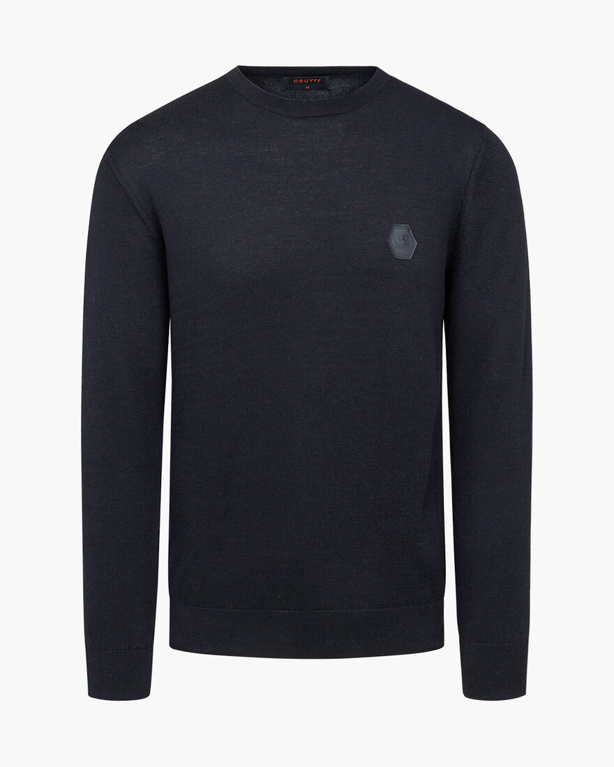 Basco Jumper - Cotton, Black, hi-res