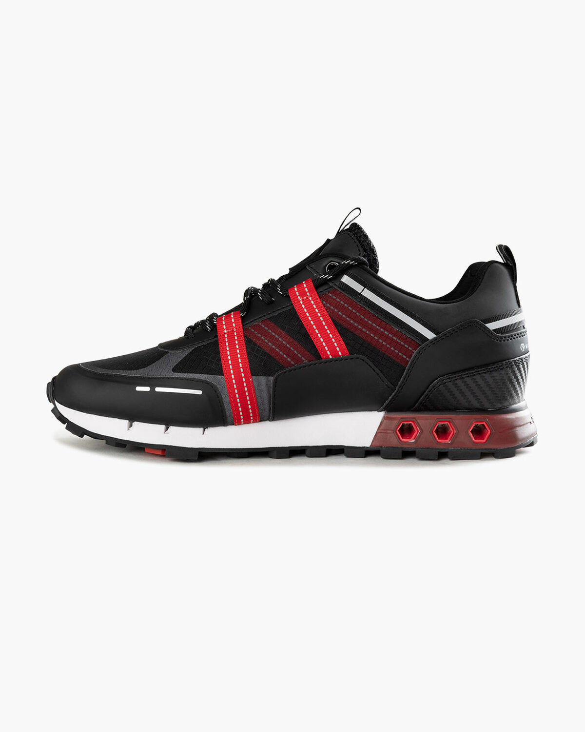 Inter Lace \\ Montserrat, Black/Red, hi-res