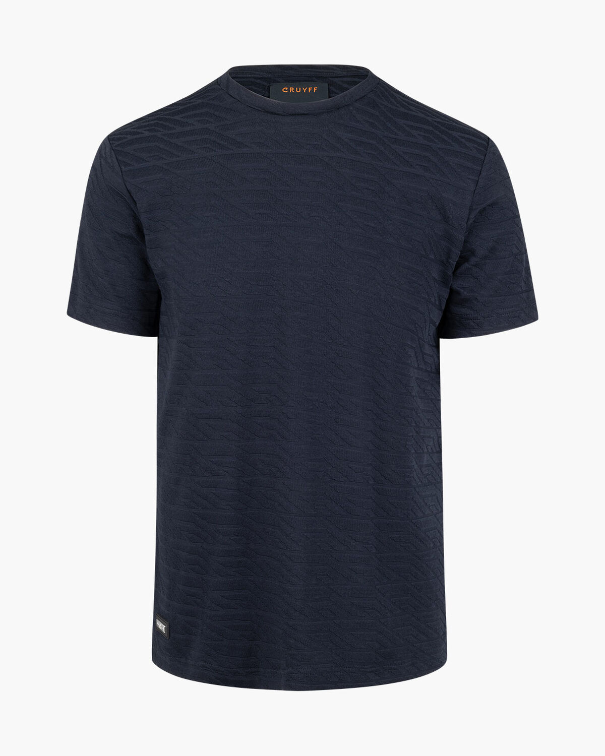 Casco Jacquard Tee  - Cotton, Navy, hi-res