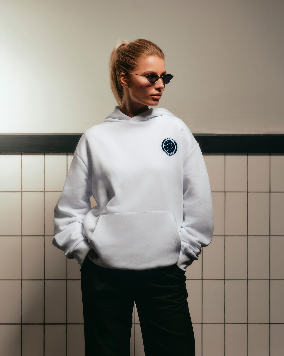 Team Cruyff Hoodie, White/White, hi-res