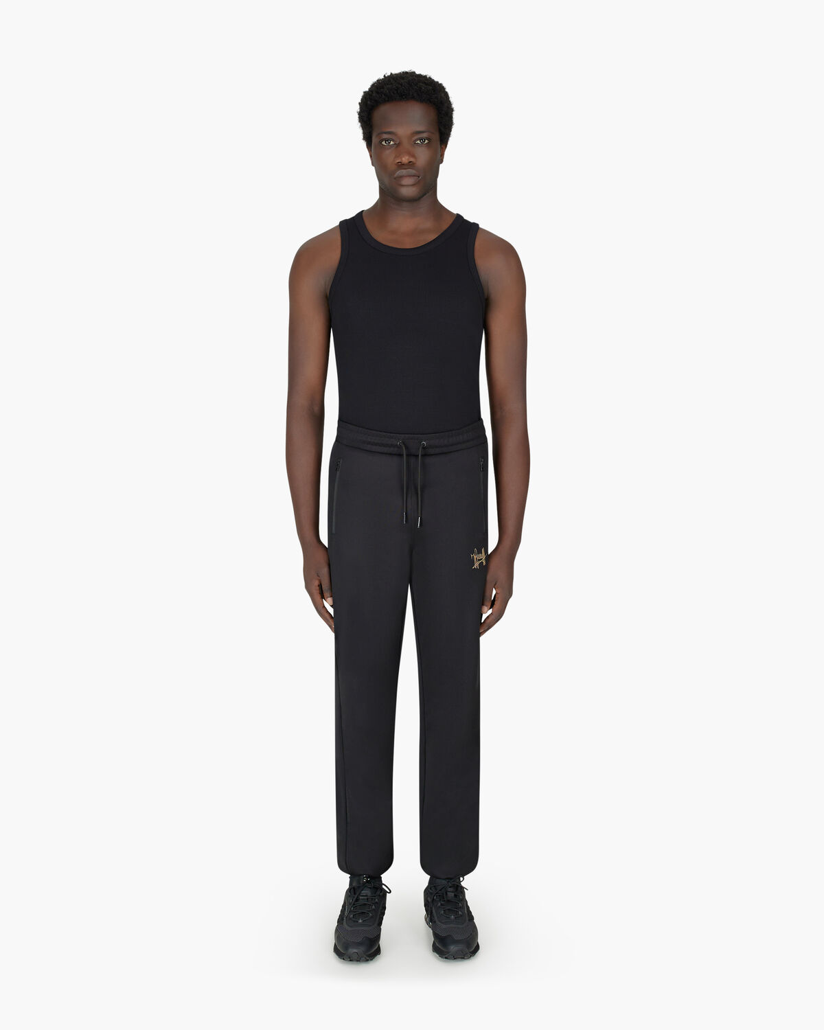 Perez Trackpants, Black/Gold, hi-res