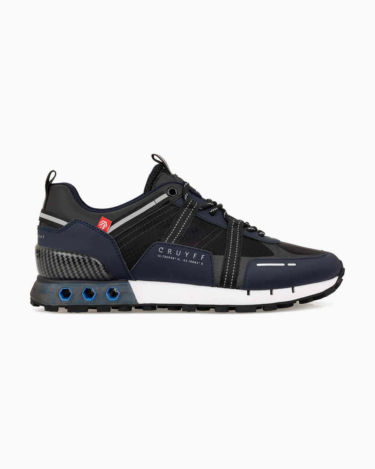 Inter Lace // Montserrat, Black/Blue, hi-res