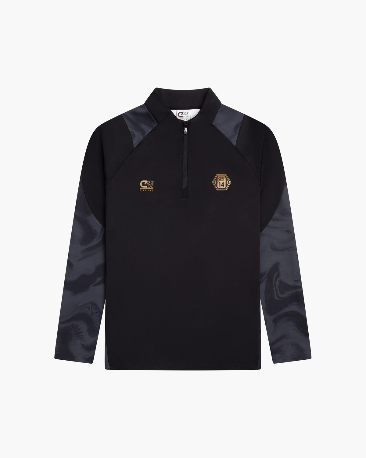 Defense 1/4 Zip Top, Black, hi-res