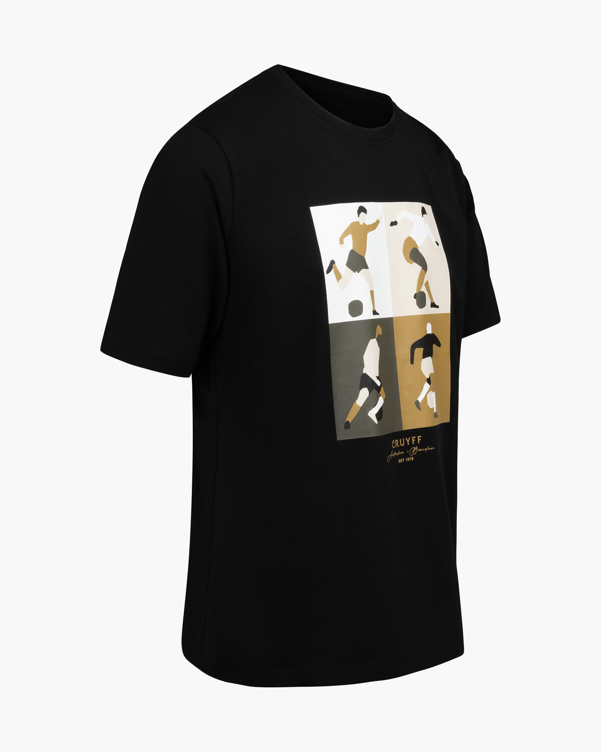 Cruyff Turn Tee, Black/Gold, hi-res