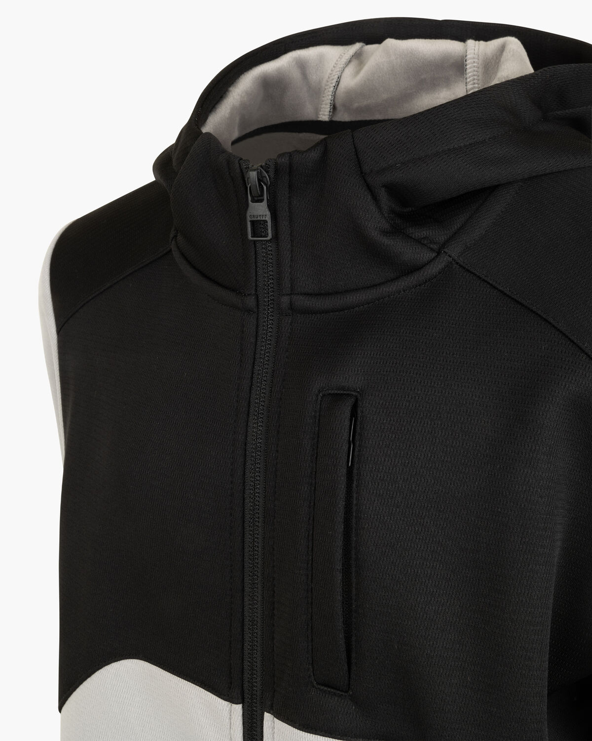 Fleece Jacket, Black/Grey, hi-res