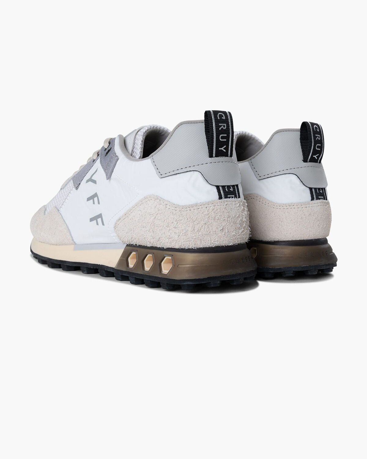 Superbia Hex - Crepe Nylon/Hairy Suede, White, hi-res