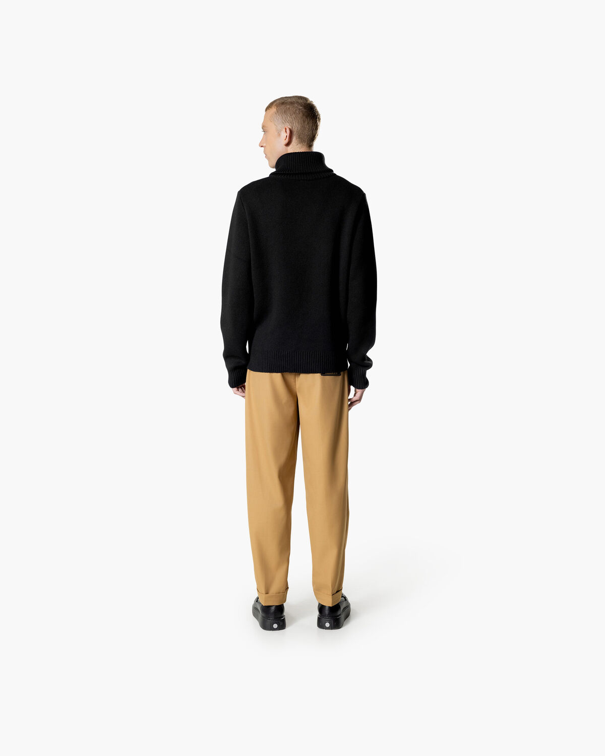 Half Zip C- Knit, Black, hi-res