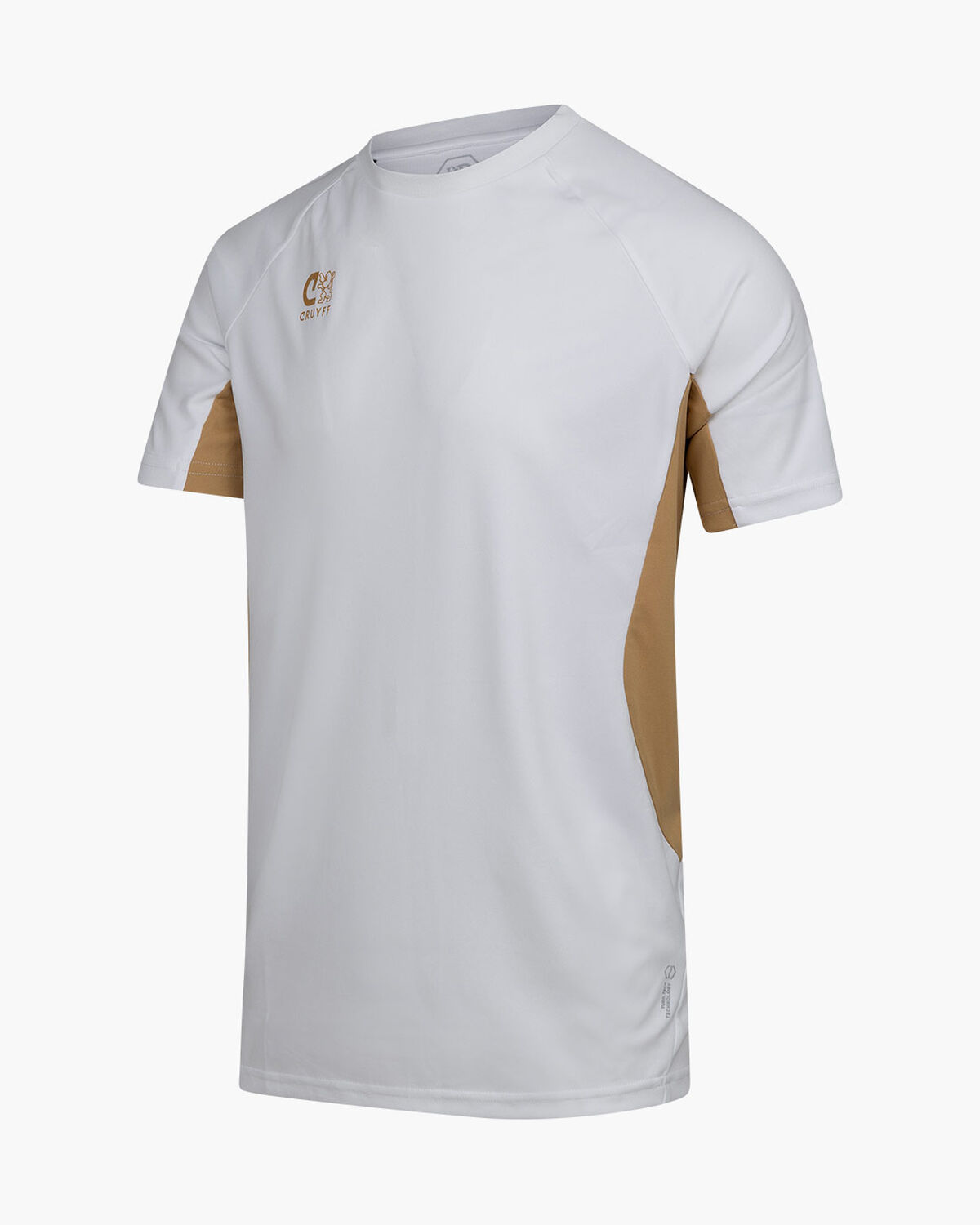 Cruyff Tech Turn Shirt Senior, White/Gold, hi-res