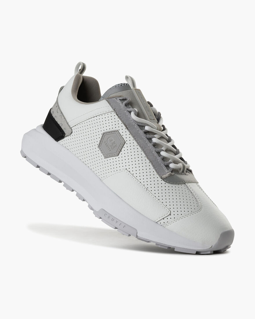 Subutai - Perforated Soft Leather/Tumbled, White/Silver, hi-res