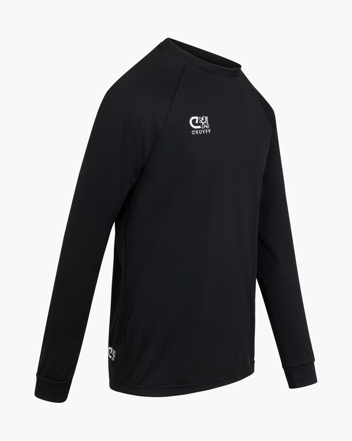 Cruyff Turn Tech Crew Top Senior, Black/White, hi-res