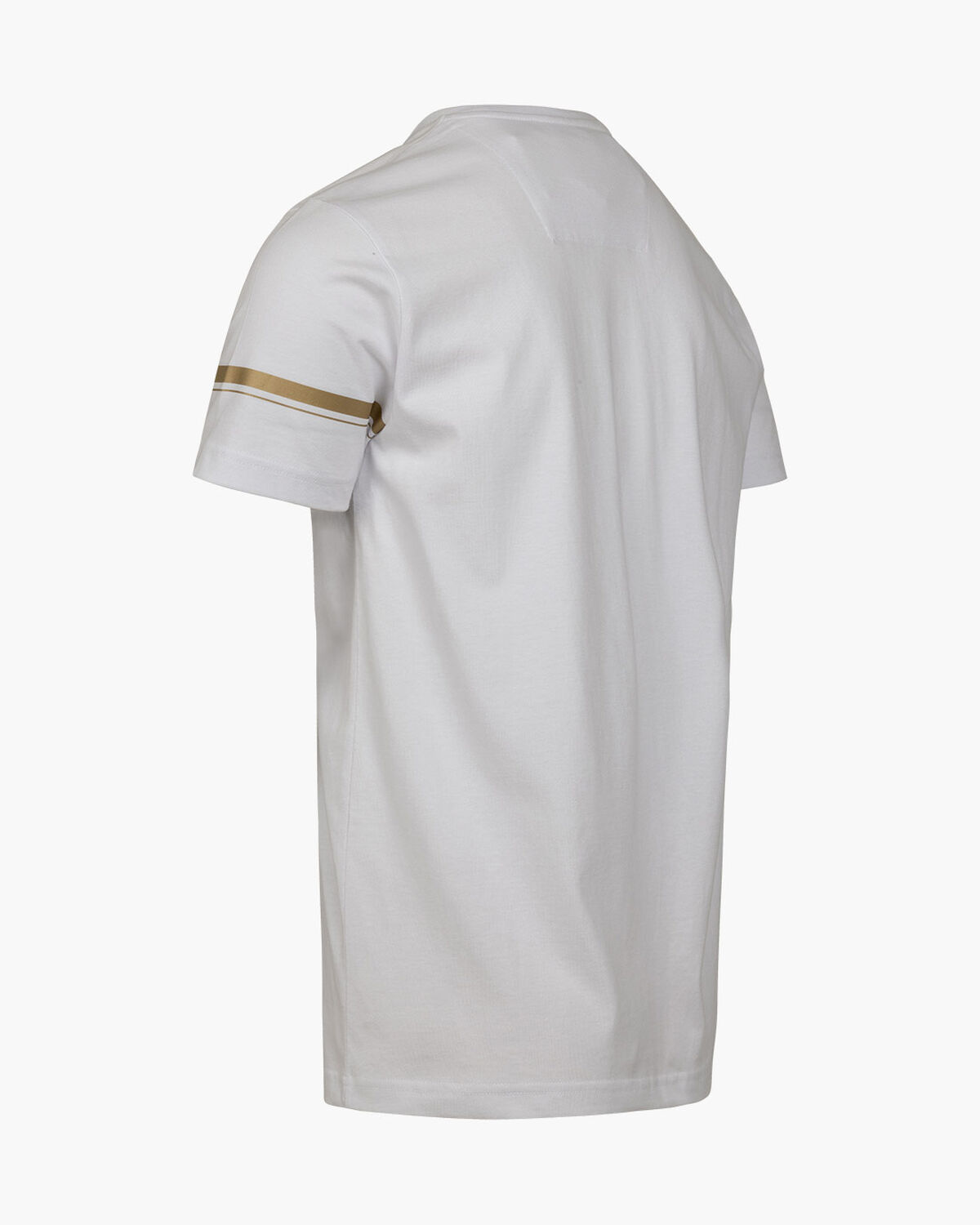 Ezra Tee - 100% Cotton, White/Gold, hi-res