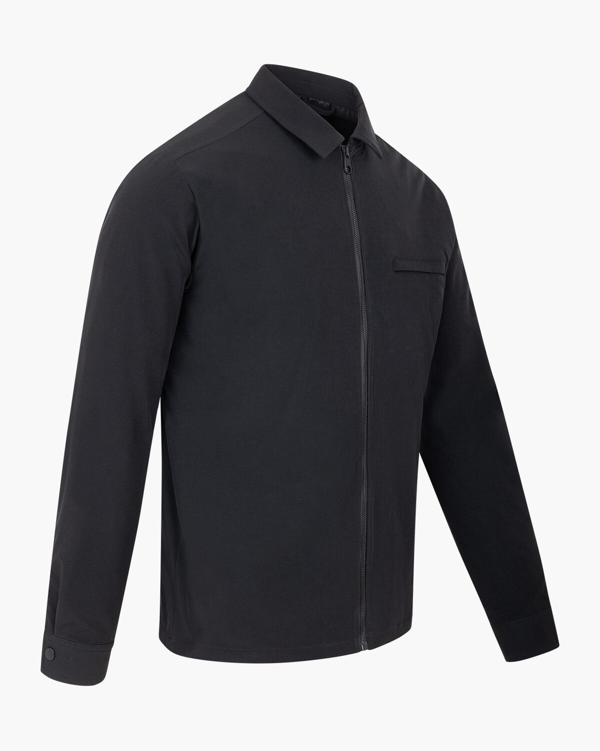 Papery Overshirt, Black, hi-res