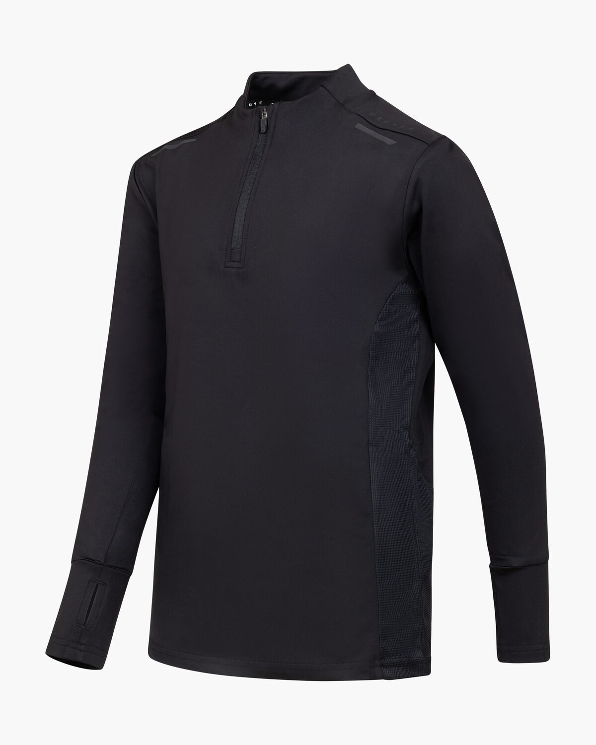 Metabolic 1/4 Zip LS Top, Black, hi-res