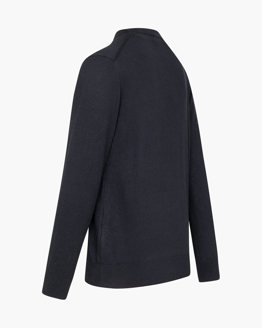 Basco Jumper - Cotton, Black, hi-res