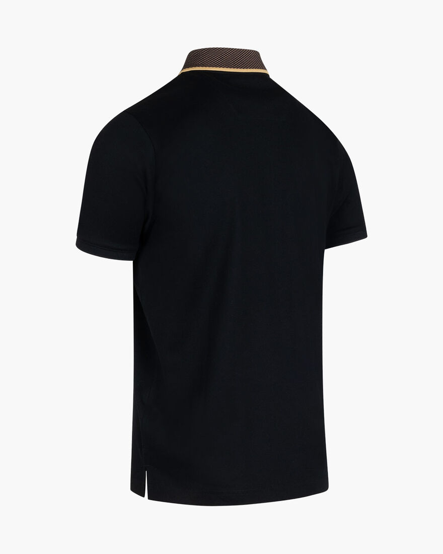 Chain Repeat Polo SS, Black/Gold, hi-res