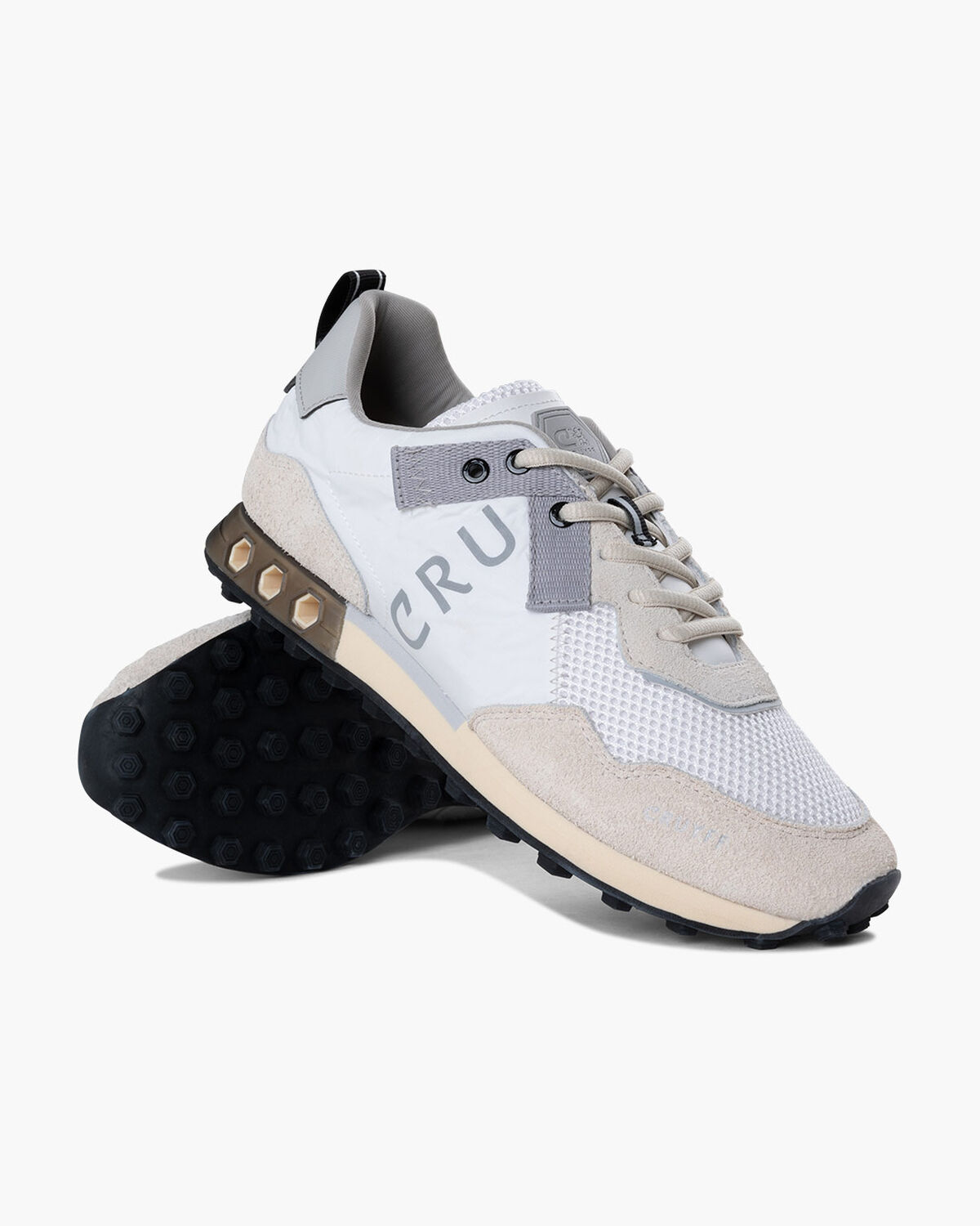 Superbia Hex - Crepe Nylon/Hairy Suede, White, hi-res