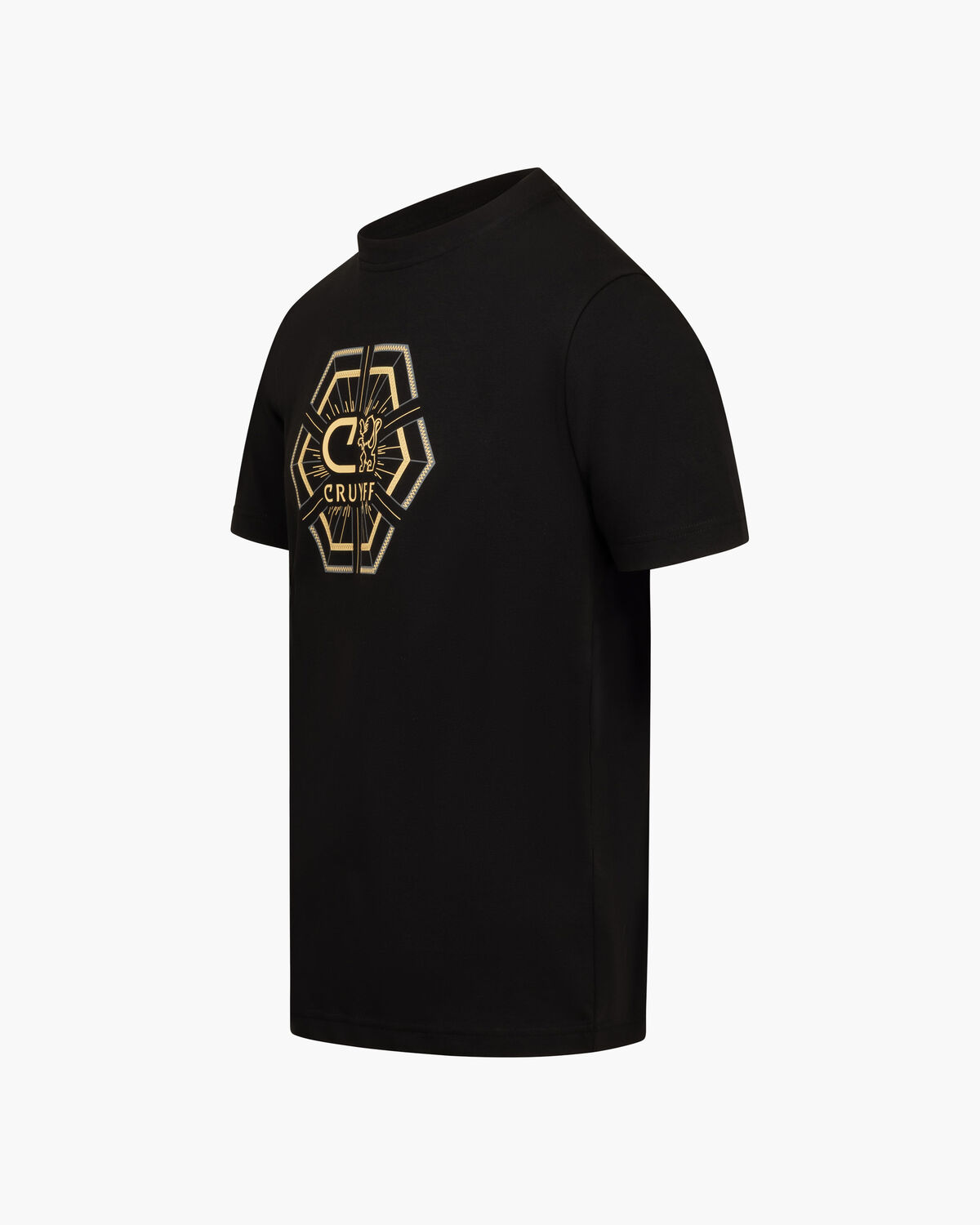 C-Lion Geo Tee, Black/Gold, hi-res