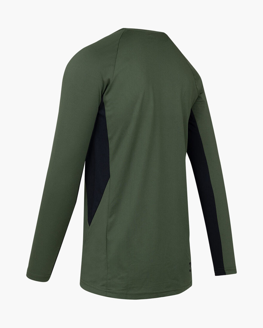 Cruyff Tech Turn LS Shirt, Green/Black, hi-res