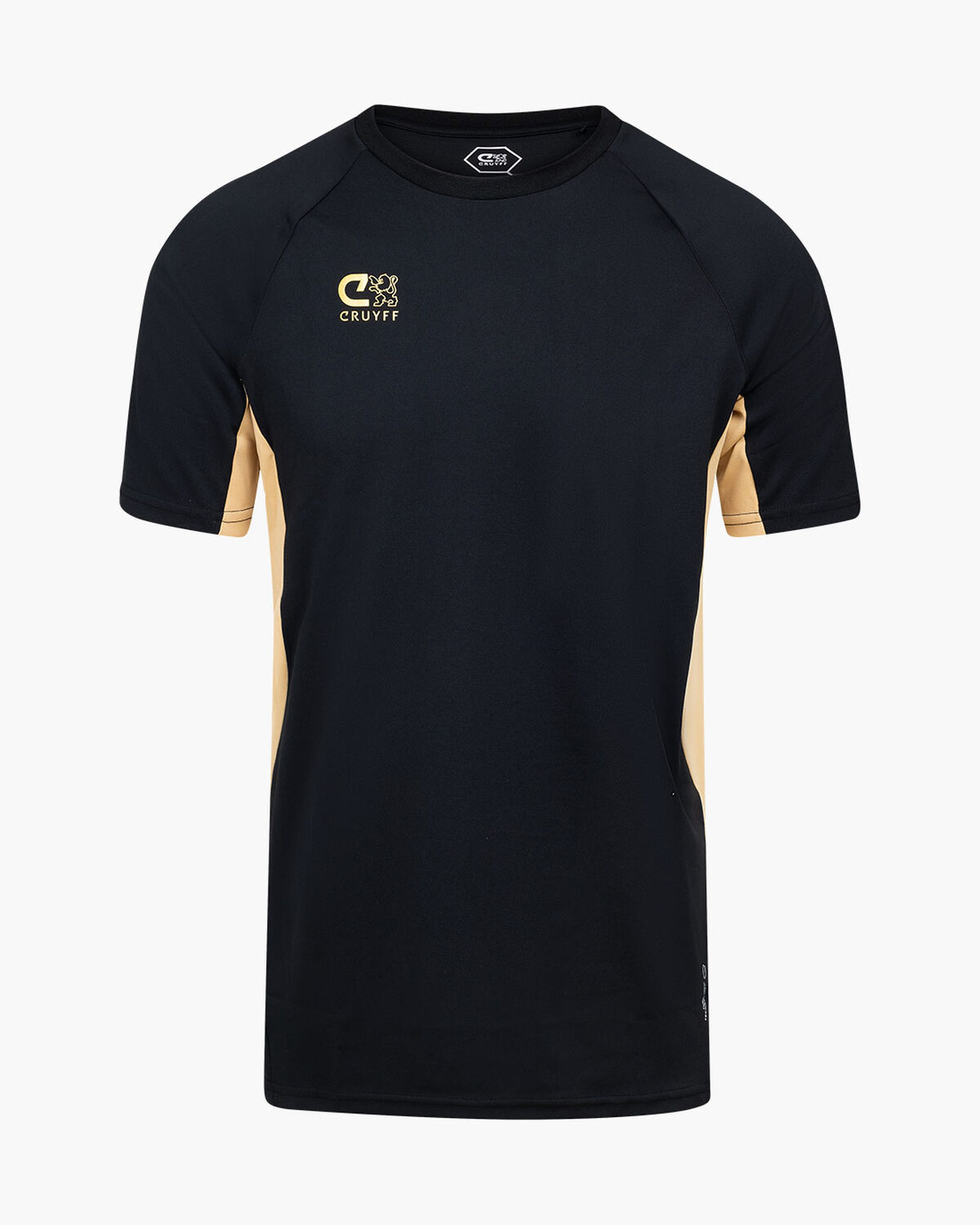 Cruyff Tech Turn Shirt Junior, Black/Gold, hi-res