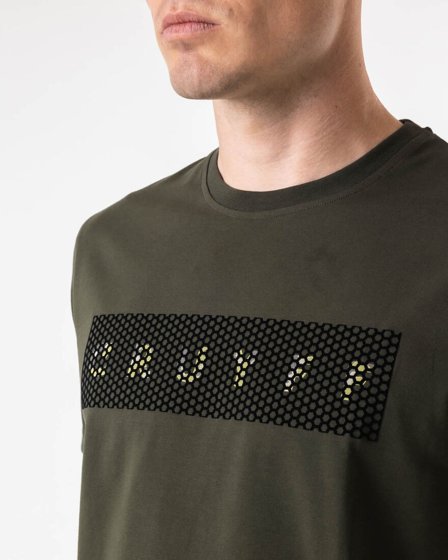 Camo Tee - 95% Cotton / 5% Elastane, Green, hi-res