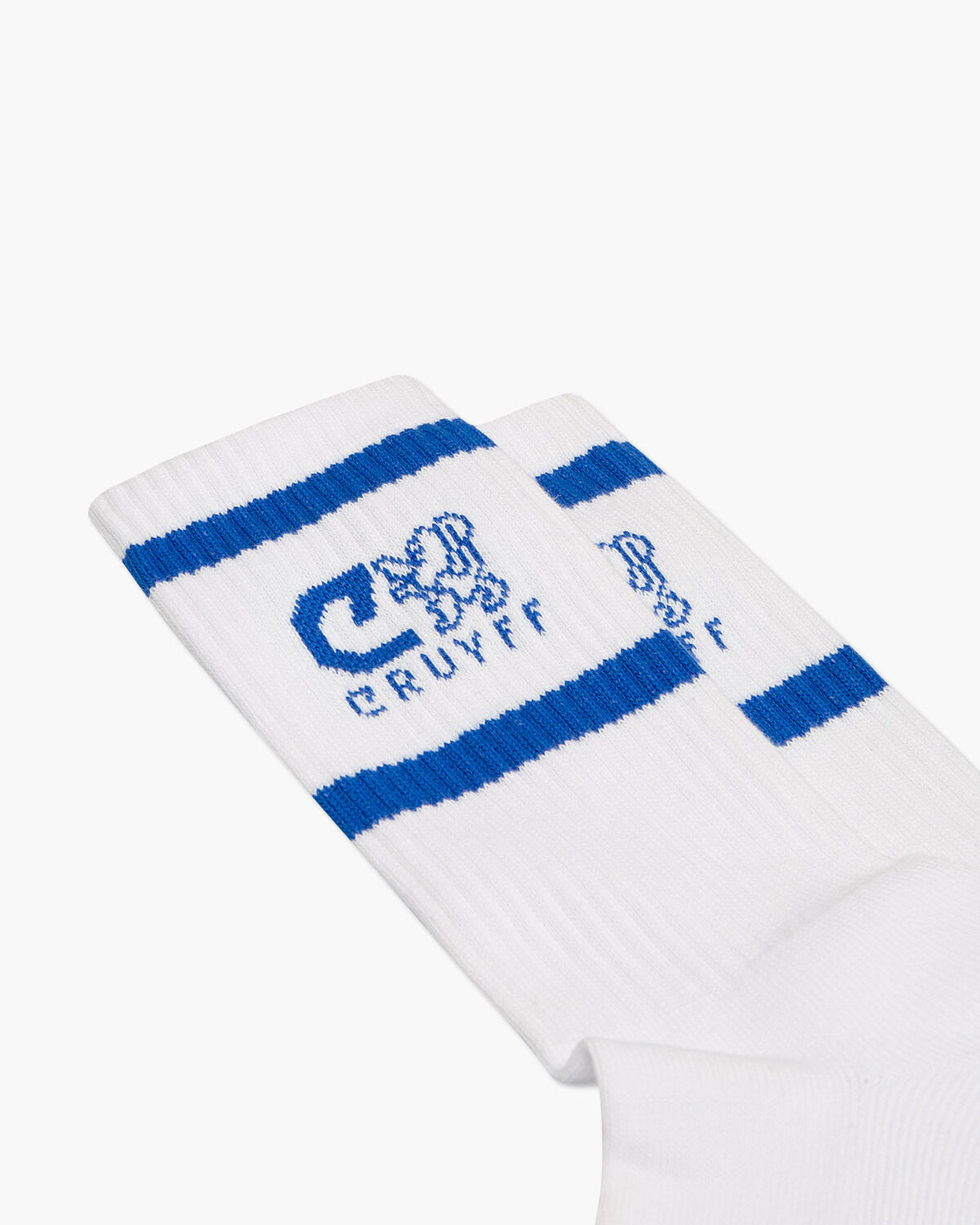Hernandez 2 Stripe Sport Socks, White/Blue, hi-res